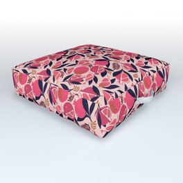 Pomegranate - Pink Outdoor Floor Cushion