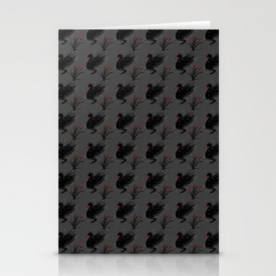 Winter Black Swan Stationery Cards
