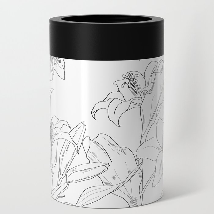 Graphic Lilies Can Cooler