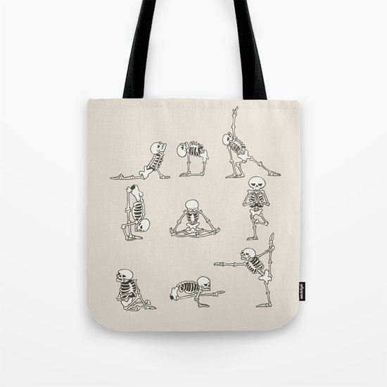 Skeleton Yoga Tote Bag