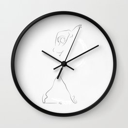 'REMINISCE', Dancer Line Drawing Wall Clock