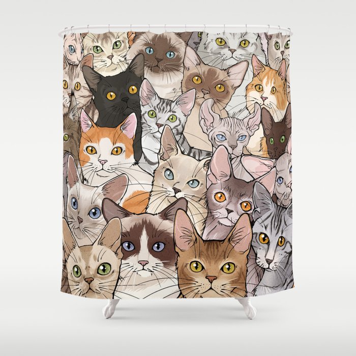 A lot of Cats Shower Curtain