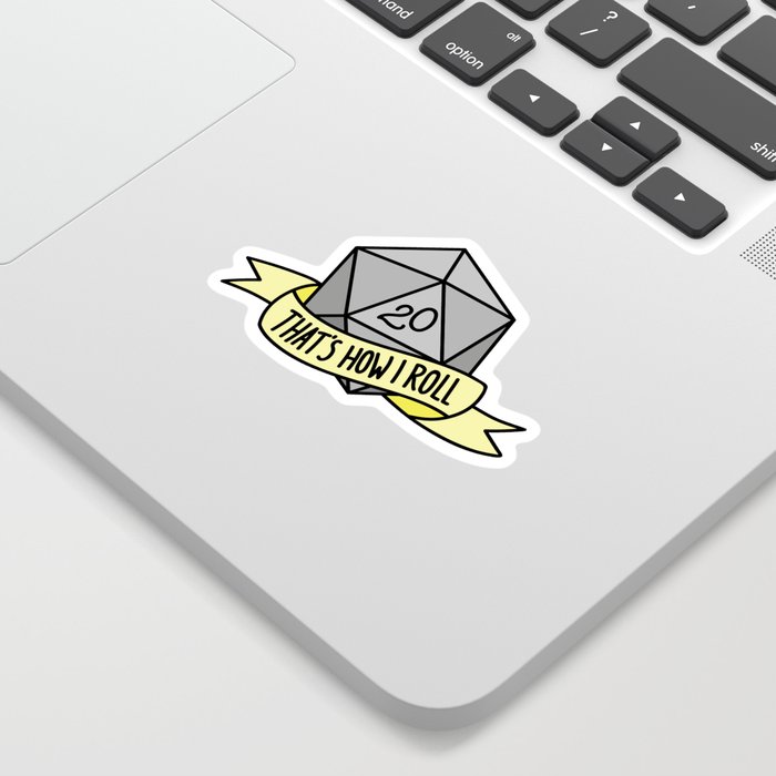 That's How I Roll D20 Sticker