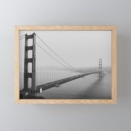 Fog Floats Over the Golden Gate Bridge - San Francisco Framed Mini Art Print
