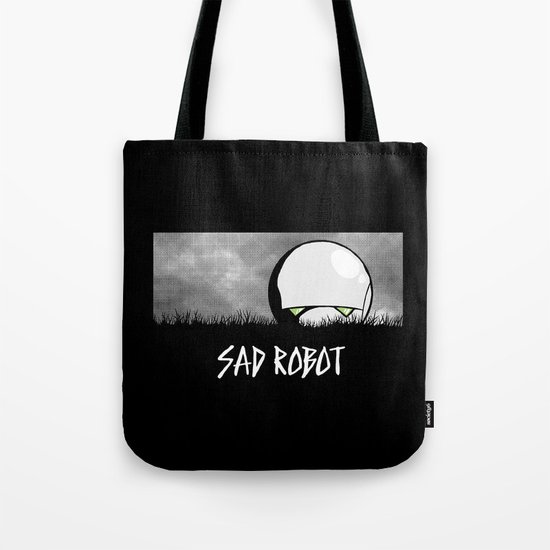 Sad Robot Tote Bag