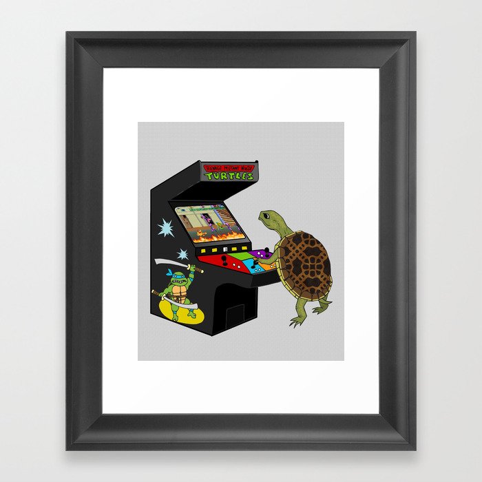 Arcade Ninja Turtle Framed Art Print