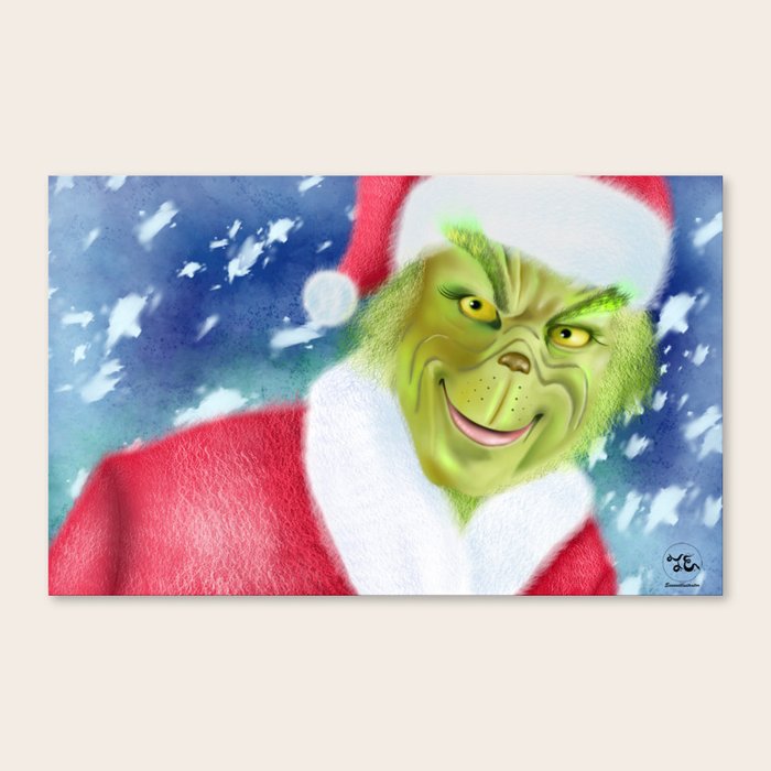 The Grinch Illustration Canvas Print By Easonillustrator Society6