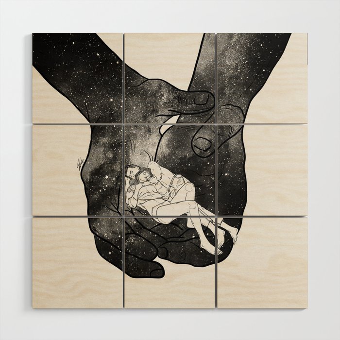 Warm Lovers Hug Wood Wall Art By Moesalah Society6