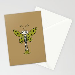 butterfly in boots Stationery Cards