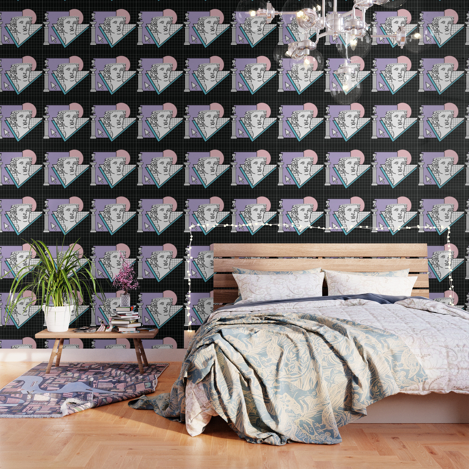 Apollo Vaporwave Greek God Wallpaper By Graphicwavedesign Society6