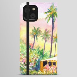 Yellow Kauai Cottage iPhone Wallet Case