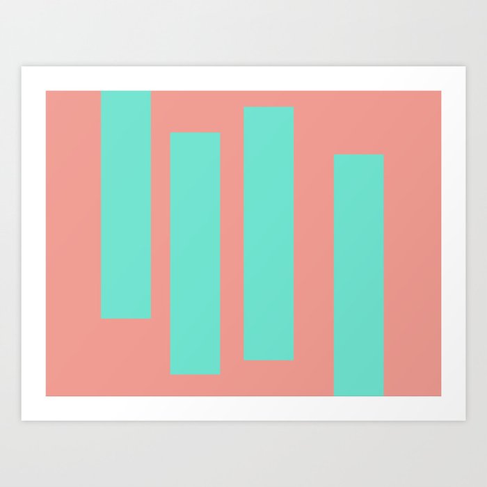 Florida Keys 80 S Abstract Art Print Art Print By Kramskram