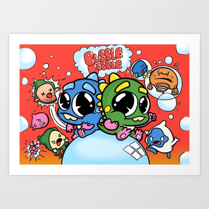 Bubble Bobble  Bubble bobble, Retro gaming art, Bobble art