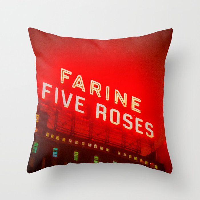 Iconic Montreal - Farine Five Roses Throw Pillow