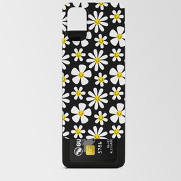 White daisy retro flower cartoon seamless pattern Android Card Case