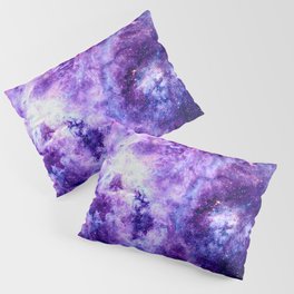Purple Lavender Gold Tarantula Nebula Pillow Sham