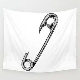 safety pin Wall Tapestry