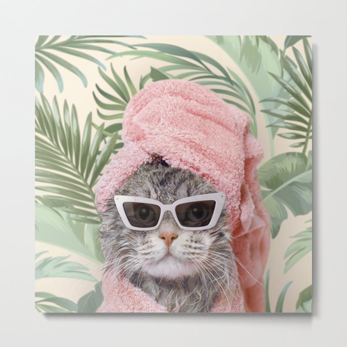 BEVERLY HILLS CAT Metal Print