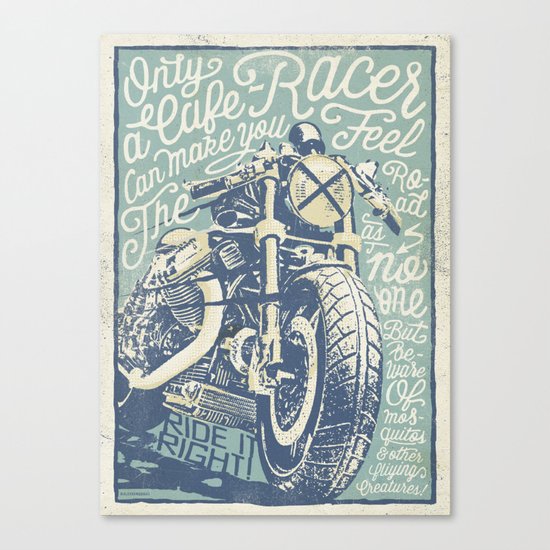 Feel the Road with a Cafe Racer Canvas Print