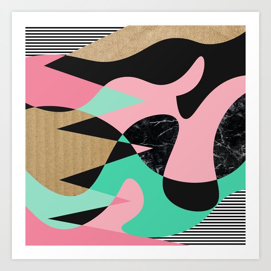 Shapes_Textures_Stripes Art Print