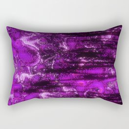 Purple Glitch Distortion Rectangular Pillow