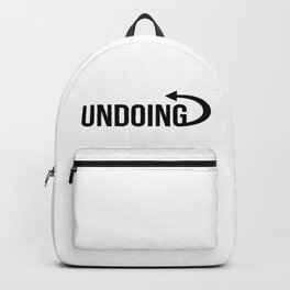 Undoing Inspirational quotes cool design ideas Looking Art Backpack | Undone, Erase, Rewind, Text, Back, Undoing, Black, Graphicdesign, Arrow 