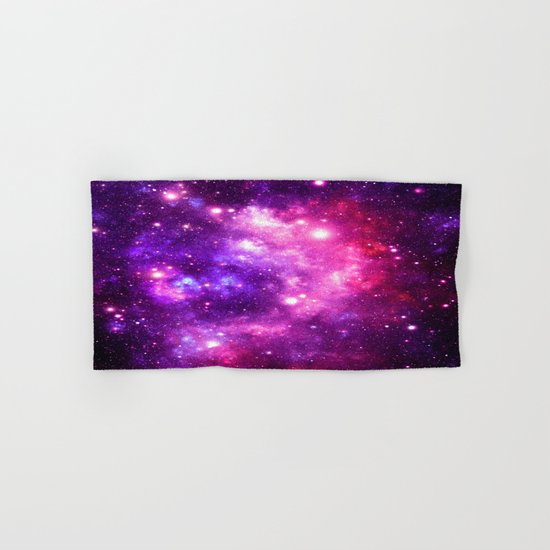 Purple Pink Galaxy Nebula Hand & Bath Towel