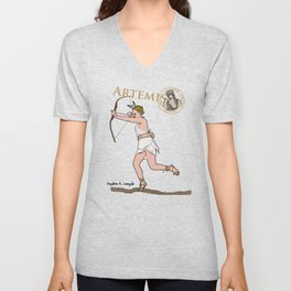 My Mythology, Goddess Artemis V Neck T Shirt