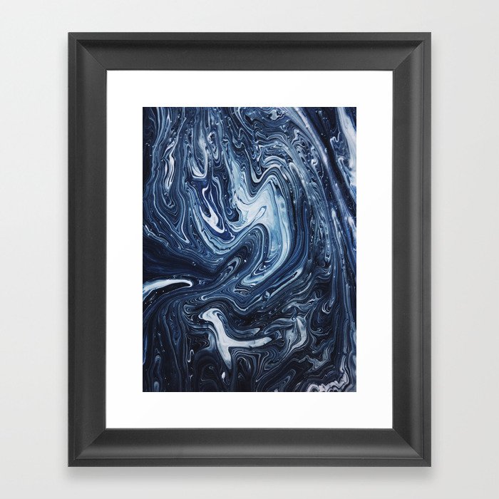Gravity III - Abstract Marble Framed Art Print