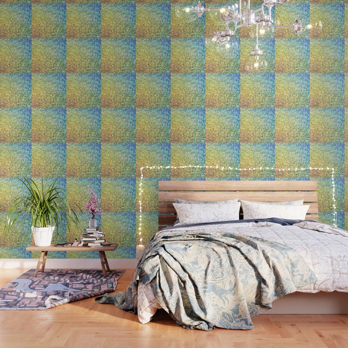 Rainbow Ombre Glitter Wallpaper By Newburydesigns Society6