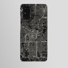 USA Akron - City Map - Black and White Android Case