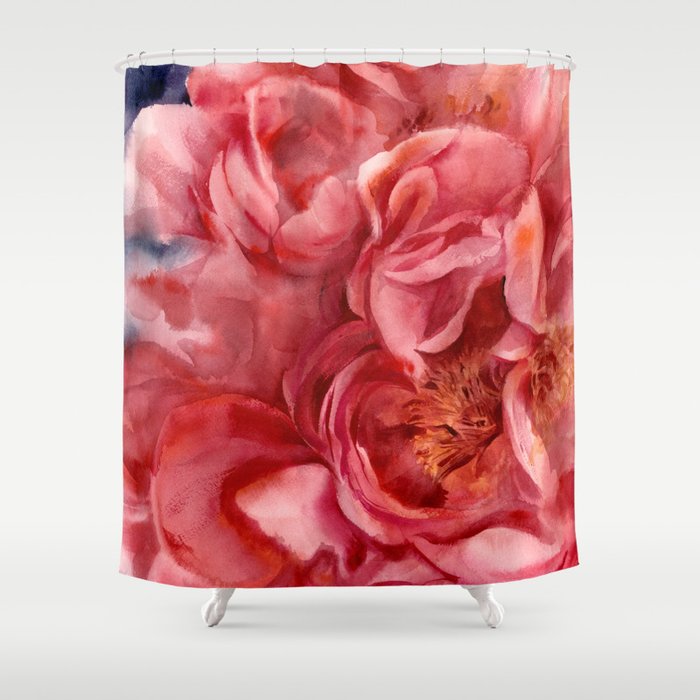Peony, detail Shower Curtain