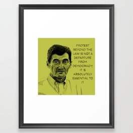 Howard Zinn - Protest Beyond The Law Framed Art Print