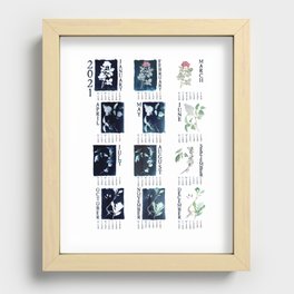 2021 Botanical Calendar Recessed Framed Print