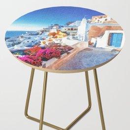 Santorini Greece #5 Side Table