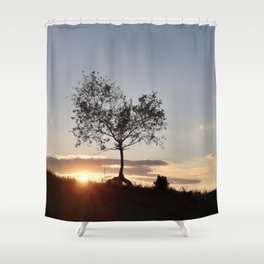 Countryside summer sunset Shower Curtain