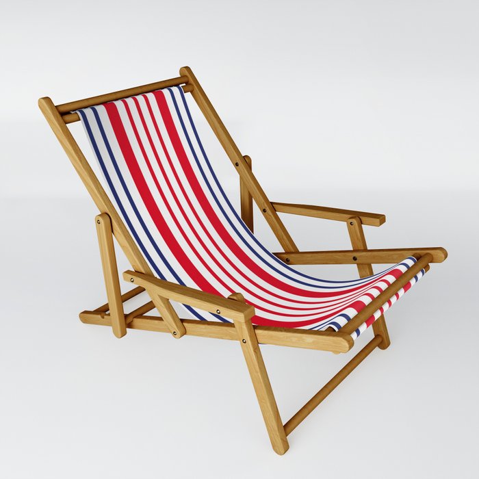 Patriotic Stripes Red White and Blue Nautical- Vertical Sling Chair
