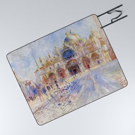 Pierre Auguste Renoir - The Piazza San Marco, Venice Picnic Blanket