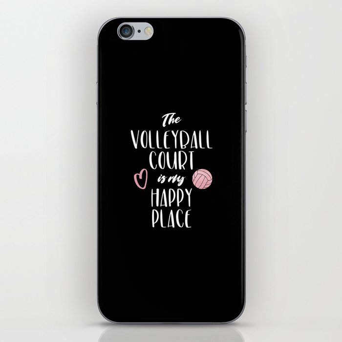 The volleyball court is my happy place iPhone Skin