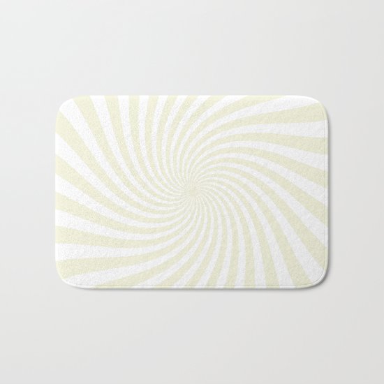 Swirl (Beige/White) Bath Mat