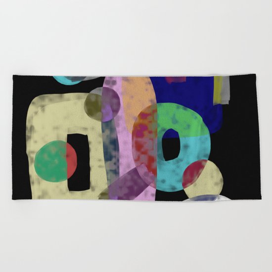 Abstract Pastel Art - Eclectic, pastel, abstract artwork Beach Towel