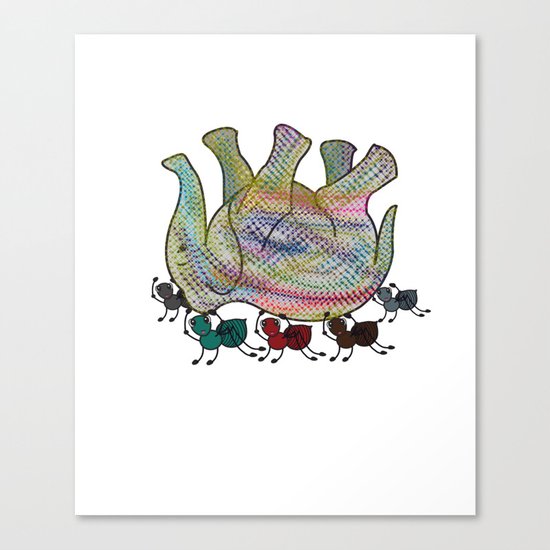 Elephant Vs Ant Canvas Print