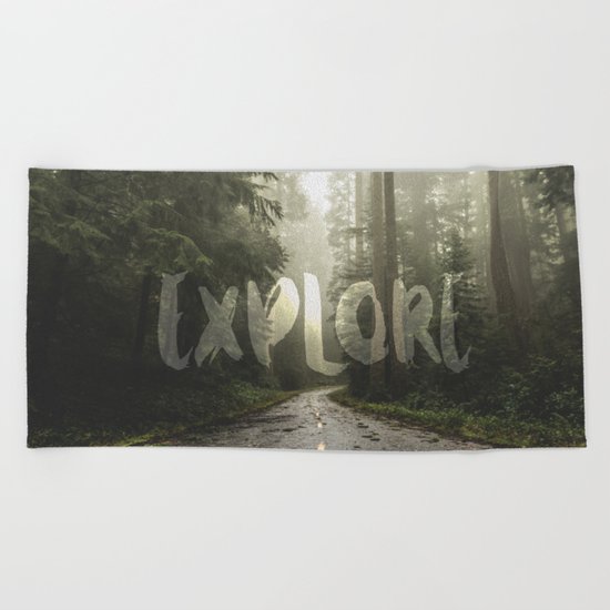 EXPLORE Wanderlust Road Trip Beach Towel