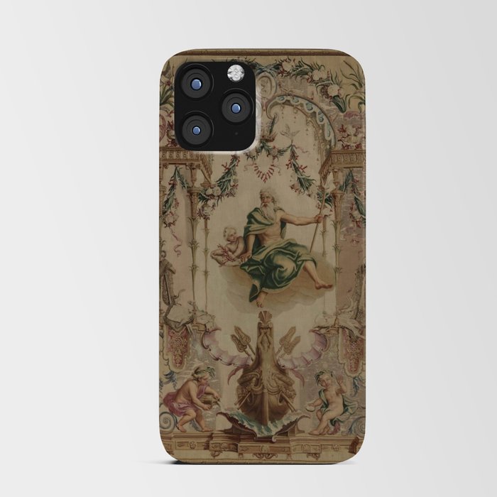 Antique 18th Century 'Neptune' French Tapestry iPhone Card Case