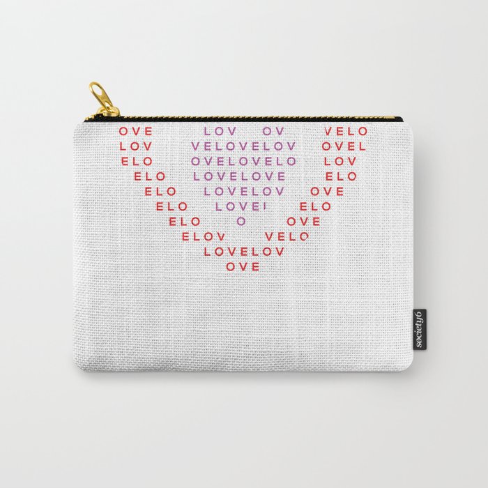 Heart shape of LOVE Carry-All Pouch