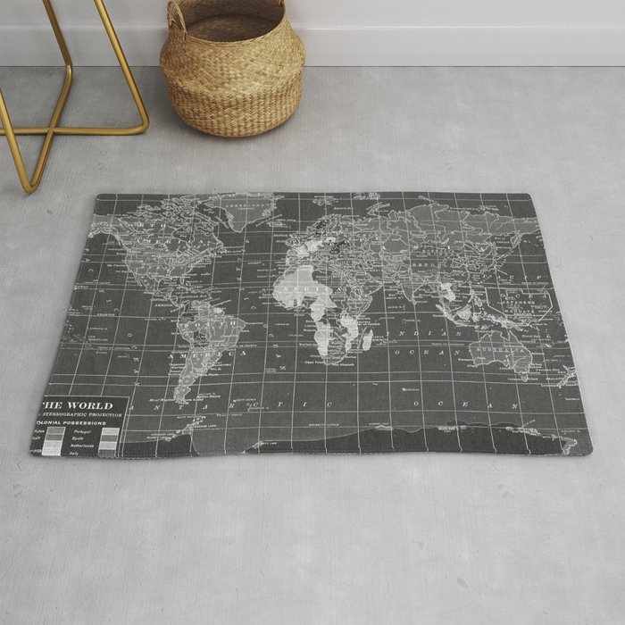 Map Rug By Catherine Holcombe Society6, Vintage World Map Area Rug