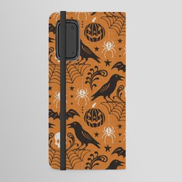 All Hallows' Eve - Orange Black Halloween Android Wallet Case