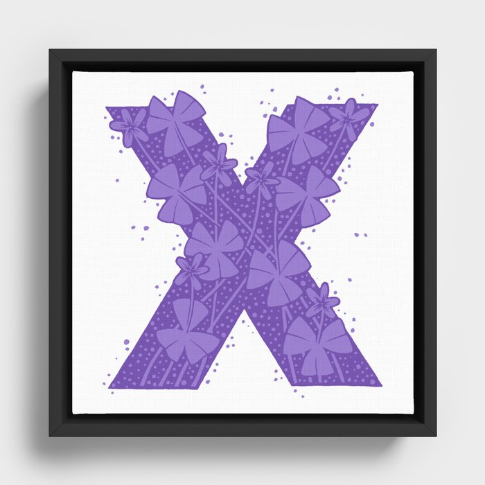 X is for oXalis Framed Canvas