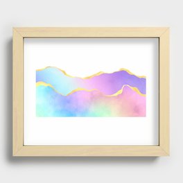 Beatiful Rainbow Design Recessed Framed Print