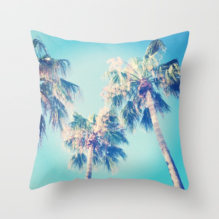 Palm Trees Throw Pillow